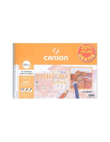 CUADERNO ESP. CANSON DIBUJO A4+ MICRO 20H. 160GR.