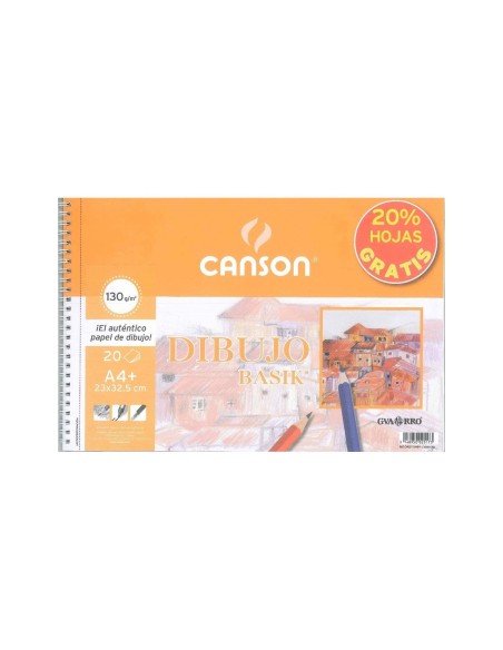 CUADERNO ESP. CANSON DIBUJO A4+ MICRO 20H. 160GR.