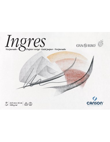BLOC ENCOLADO INGRES DIBUJO 325X460MM 20H. 108GR.