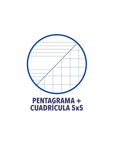 BLOC MUSICA CANTO OXFORD PENTAGRAMA INTERLINEADO 2+5MM A4 24H. 90G/M2