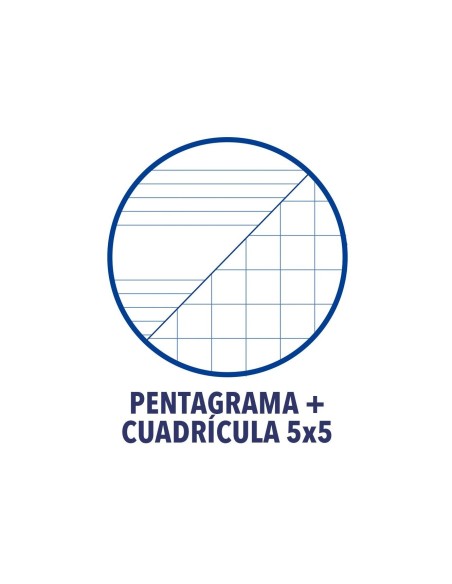 BLOC MUSICA CANTO OXFORD PENTAGRAMA INTERLINEADO 2+5MM A4 24H. 90G/M2