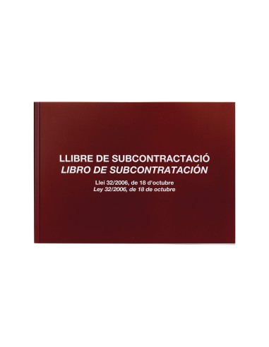 LIBRO SUBCONTRATACION CATALAN MIQUELRIUS FL.APAISAD JUEGO 10 H.AUTOCO