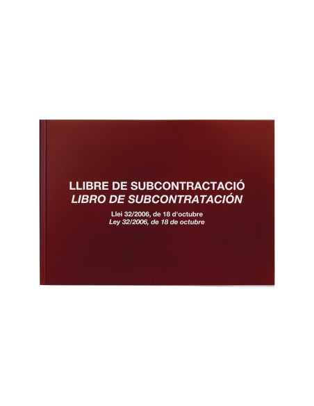 LIBRO SUBCONTRATACION CATALAN MIQUELRIUS FL.APAISAD JUEGO 10 H.AUTOCO