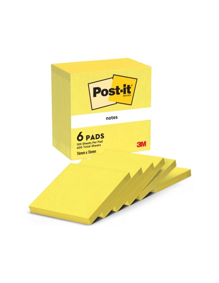 BLOC NOTAS ADH. POST-IT 76X76MM 100H. AM. NEON