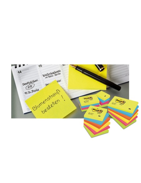 BLOC NOTAS ADH. POST-IT 76X76MM 100H. VE. NEON