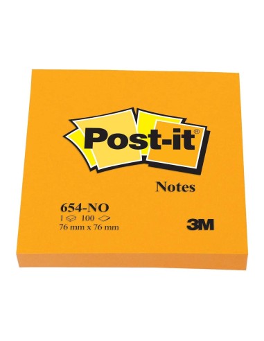 BLOC NOTAS ADH. POST-IT 76X76MM 100H. NJ.NEON