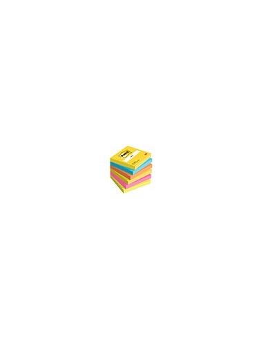 BLOC NOTAS ADH. POST-IT 76X76MM 6UD. 100H. COL.SURT. NEON