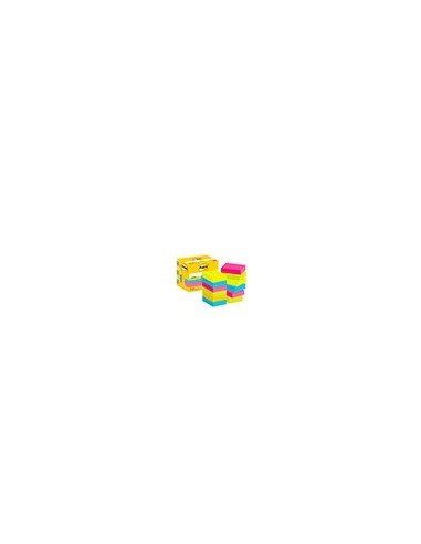 BLOC NOTAS ADH. POST-IT 38X51MM 12UD. 100H. COL.SURT. NEON