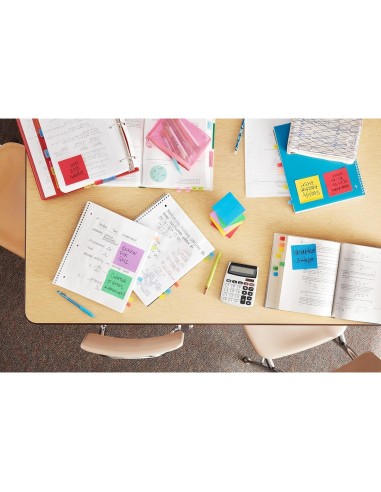 BLOC NOTAS ADH. POST-IT 76X76MM Z-NOTES 6UD 100H. COL.SURT. INTENSO