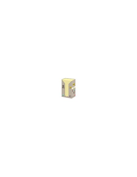 BLOC NOTAS ADH. POST-IT 38X51MM PAPEL RECICLADO 24UD. 100H. AM.