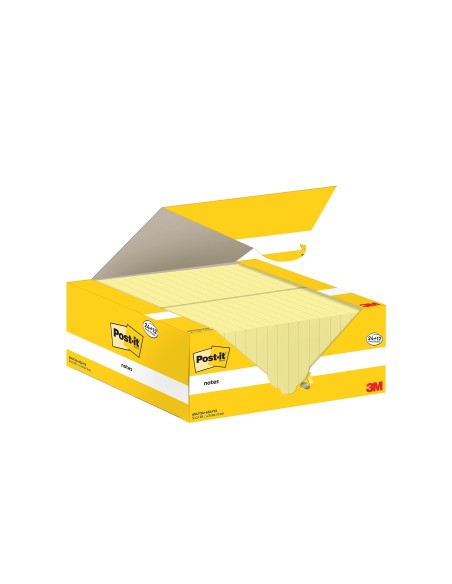 BLOC DE NOTAS ADHESIVAS QUITA Y PON POST-IT 76X76 MM PACK 24+12