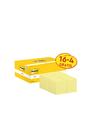 BLOC NOTAS ADH.POST-IT SUPER STICKY 38X51MM 20UD. 100H.  AM.