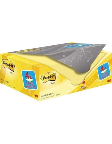 BLOC NOTAS ADH.QUITA PON POST-IT AM.76X127MM PK.PROMO 16+4 GRATIS