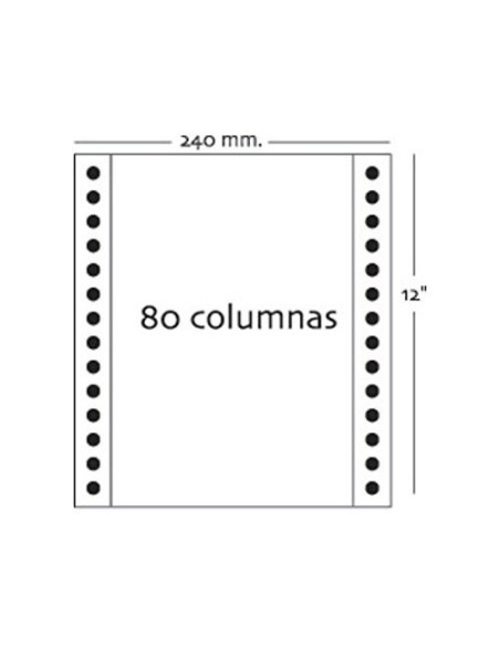 PAPEL CONTINUO 240X12 BLANCO 2 H.CAJA 1500 JUEGOS
