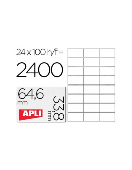 ETIQUETA ADH. APLI 1263 64,6X33,8MM 100H.