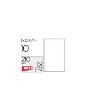 ETIQUETAS ADH. APLI 10053 210X297MM TPTE. EXTERIOR 10H. 2
