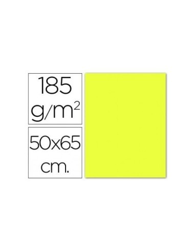CARTULINA GUARRO AMARILLO LIMON 50X65 CM 185 GR