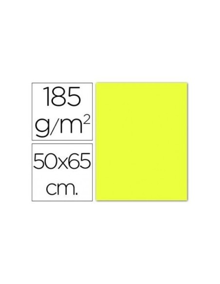 CARTULINA GUARRO AMARILLO LIMON 50X65 CM 185 GR