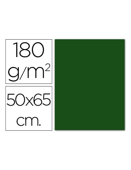 CARTULINA GUARRO VER ABETO 50X65 CM 180 GR