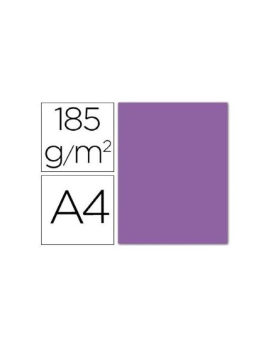 CARTULINA GUARRO DIN A4 VIOLETA 185 GR PAQUETE 50 H 200040165
