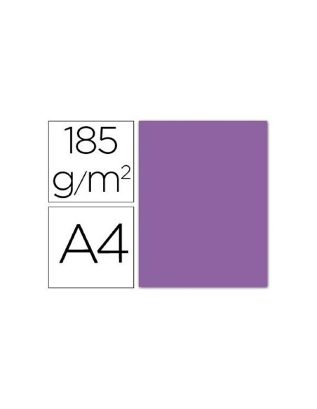 CARTULINA GUARRO DIN A4 VIOLETA 185 GR PAQUETE 50 H 200040165