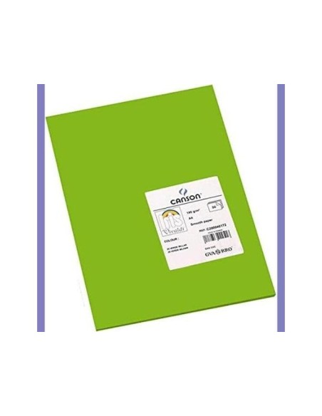 CARTULINA GUARRO DIN A4 VERDE BILLAR 185 GR PAQUETE 50 H 200040172