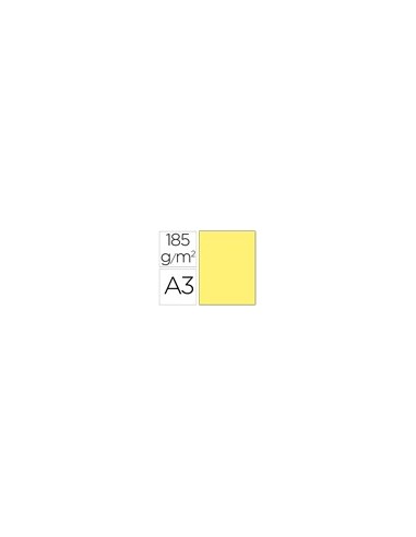 CARTULINA GUARRO DIN A3 AMARILLO 185 GR PAQUETE 50 H 200040183