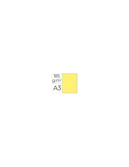 CARTULINA GUARRO DIN A3 AMARILLO 185 GR PAQUETE 50 H 200040183