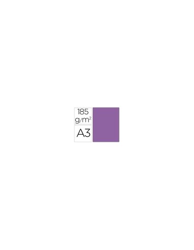 CARTULINA GUARRO DIN A3 VIOLETA 185 GR PAQUETE 50 H 200040197