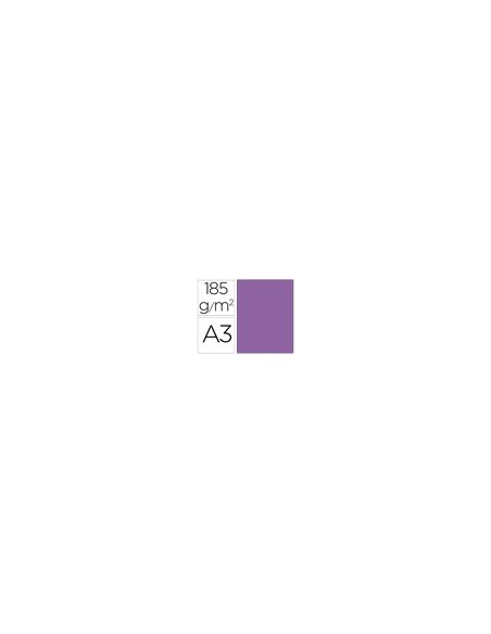 CARTULINA GUARRO DIN A3 VIOLETA 185 GR PAQUETE 50 H 200040197