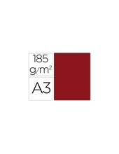 CARTULINA GUARRO DIN A3 GRANATE 185 GR PAQUETE 50 H 200040195 2