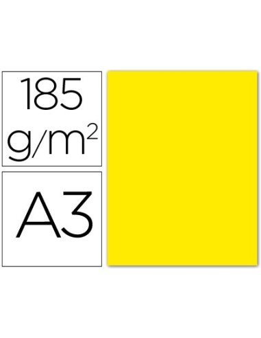 CARTULINA GUARRO DIN A3 AM.FLUORESCENTE 250 GR PAQUETE 50 H 200040816