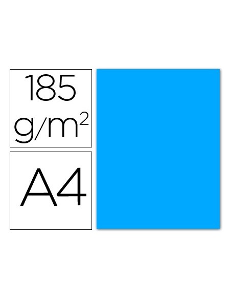 CARTULINA GUARRO DIN A4 AZUL MALDIVAS 185 GR PAQUETE 50 H 200040167
