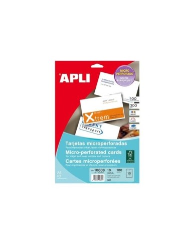 TARJETA VISITA APLI MICROPERFORADA 200 GRS ACABADO MATE 90X50,8 MMIMP
