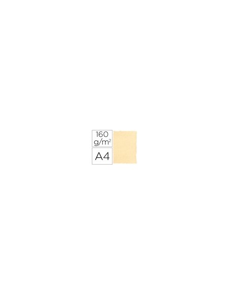 PAPEL PERGAMINO DIN A4 160 GR COLOR PERGAMINO CREMA PAQUETE 25 HOJAS