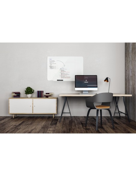 PIZARRA BLANCA BI-OFFICE CRISTAL MAGNETICA 1200X900 MM