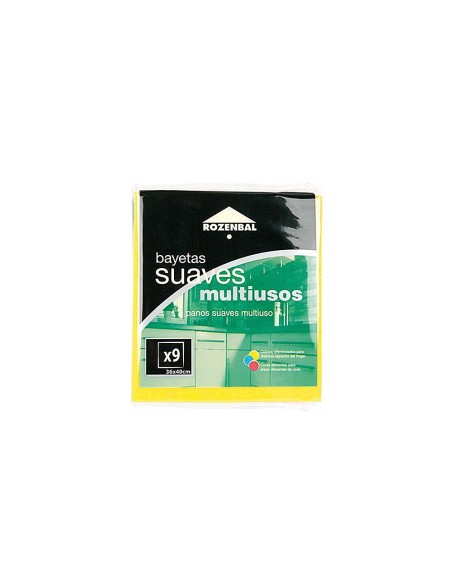 BAYETA MULTIUSO 36X40 CM PACK DE 9 UNIDADES