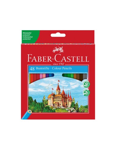LAPICES COL.FABER-CASTELL C/48 COL.HEXAGONAL MADERA REFORESTADA