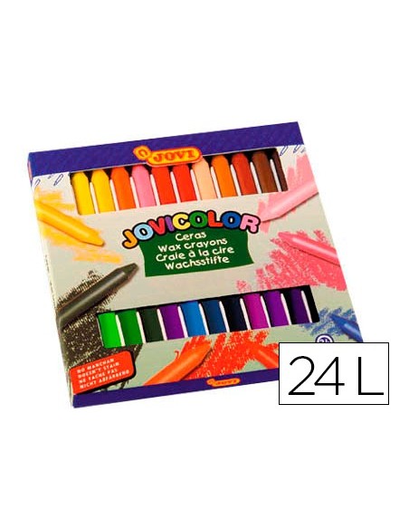 LAPICES CERA JOVICOLOR CAJA 24 COL.