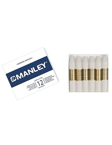 CERA MANLEY UNICOLOR BLANCO CAJA 12 UNIDADES