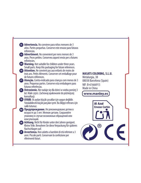 CERA MANLEY UNICOLOR BLANCO CAJA 12 UNIDADES