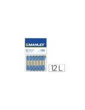 LAPICES CERA MANLEY UNICOLOR AZUL ULTRAMAR -CAJA DE 12 N.18 2