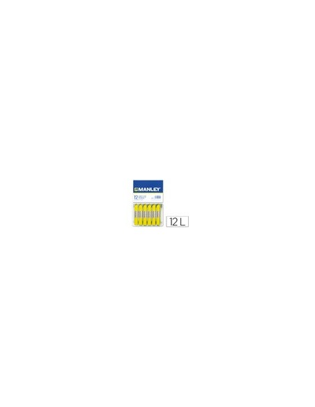 LAPICES CERA MANLEY UNICOLOR AMARILLO LIMON -CAJA DE 12 N.2