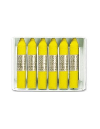LAPICES CERA MANLEY UNICOLOR AMARILLO LIMON -CAJA DE 12 N.2