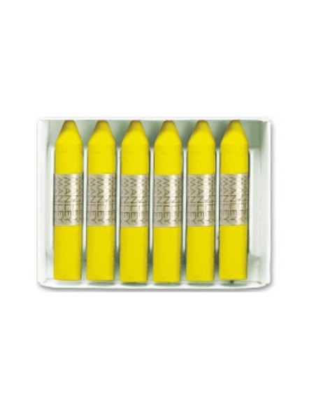 LAPICES CERA MANLEY UNICOLOR AMARILLO LIMON -CAJA DE 12 N.2