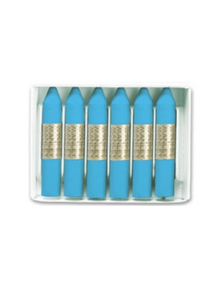 LAPICES CERA MANLEY UNICOLOR AZUL CELESTE -CAJA DE 12 N.17