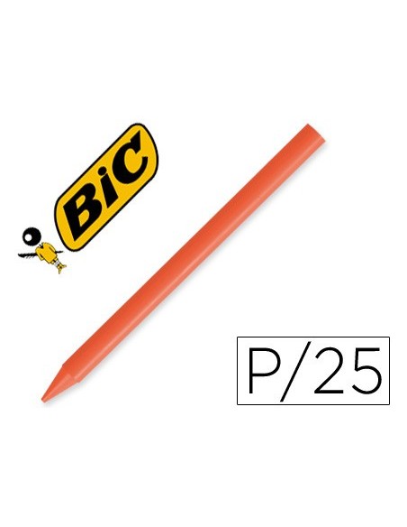 LAPICES PLASTIDECOR UNICOLOR NARANJA-12 CAJA C/25 LAPICES