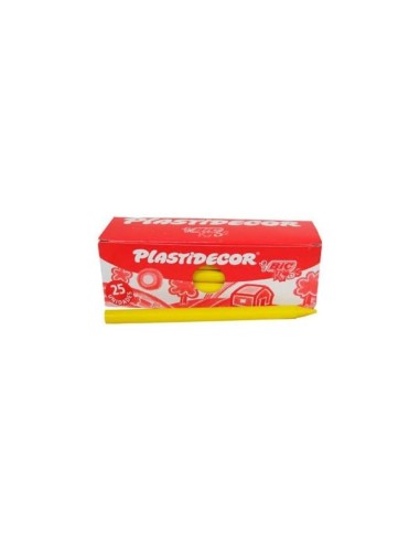 LAPICES PLASTIDECOR UNICOLOR AMARILLO-04 CAJA C/25 LAPICES