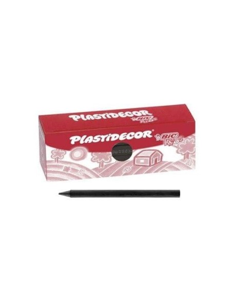 LAPICES PLASTIDECOR UNICOLOR NEGRO-09 CAJA C/25 LAPICES