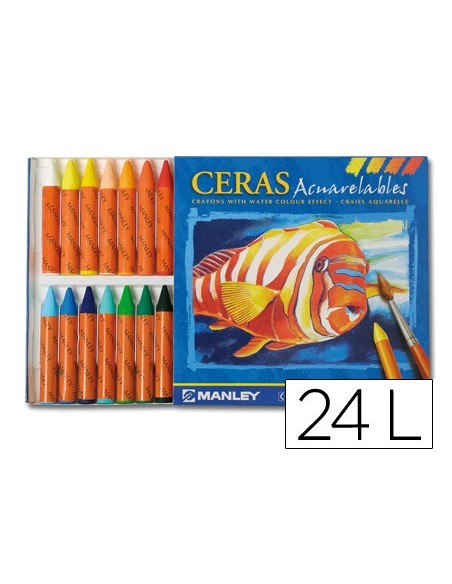 LAPICES CERA MASAT ACUARELABLE CAJA 24 UDS. COL.SURT.